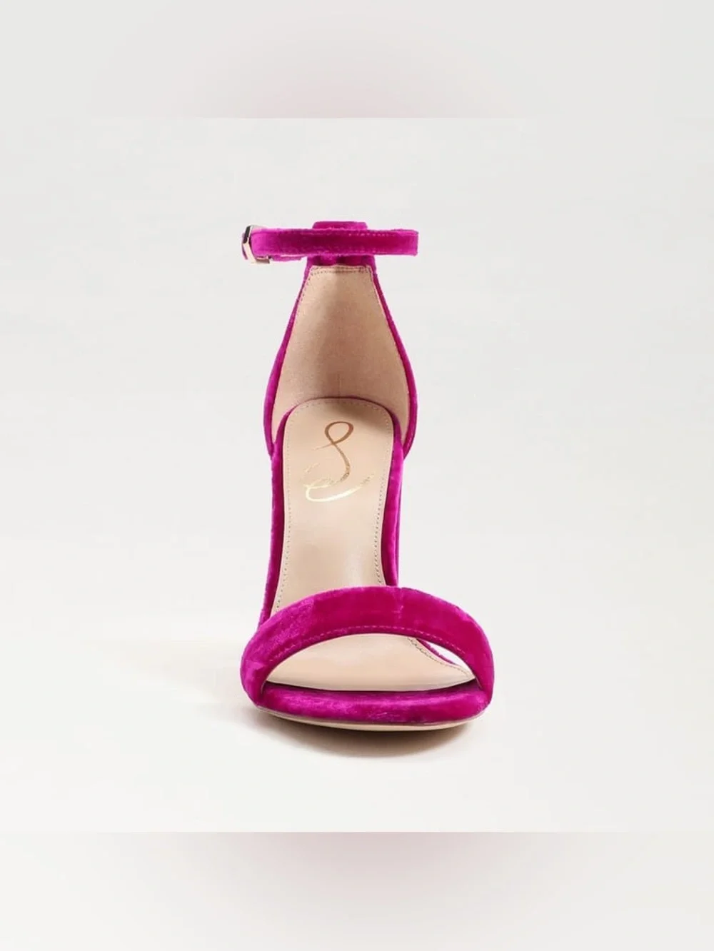 NEW Sam Edelman Yaro Raspberry Velvet Block Heels Barbiecore Glam Women’s 10
